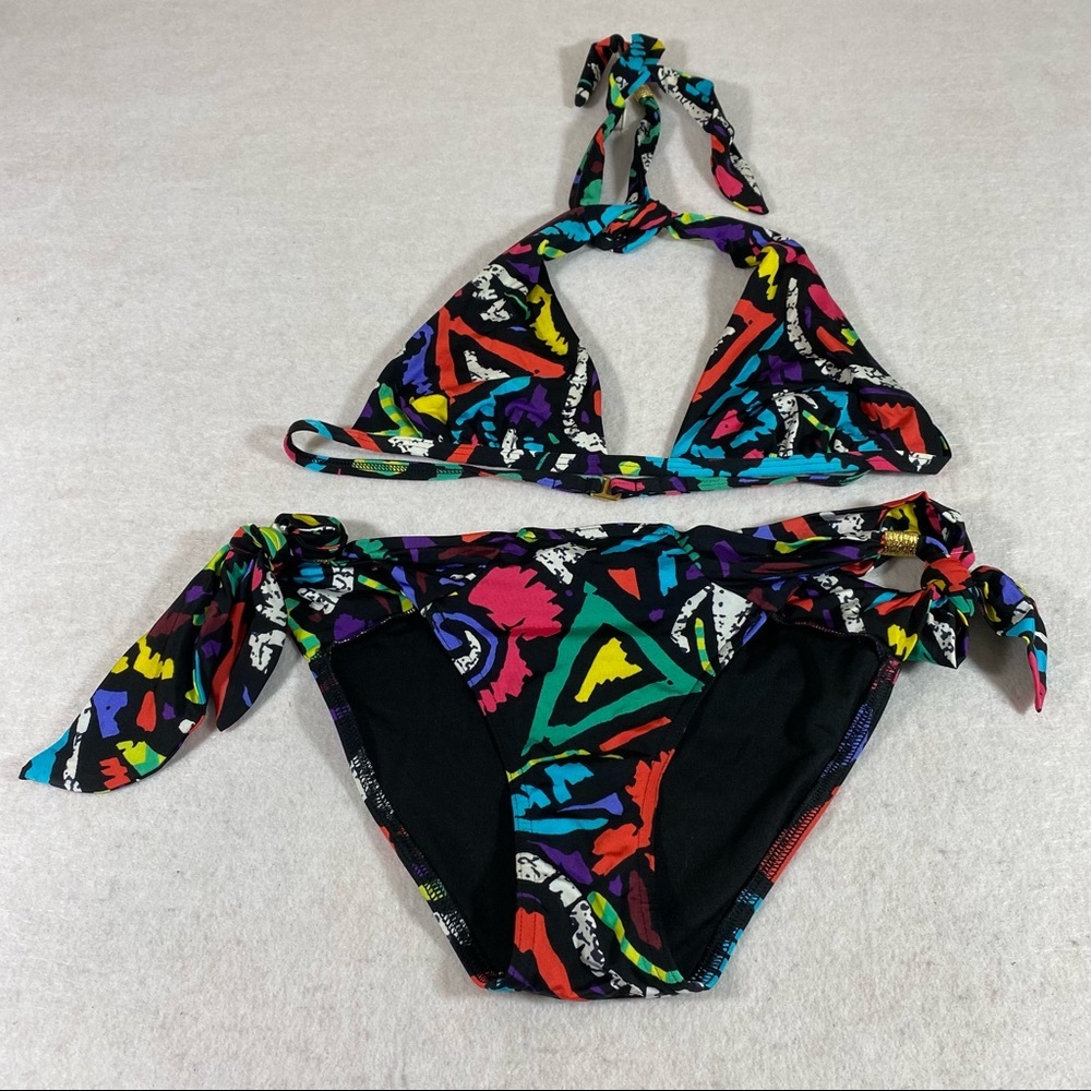 Victoria Secret MultiColor Triangle Bikini Suit Medium size Two piece swimsuit